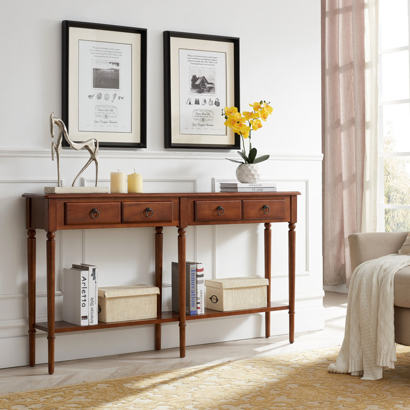 Canora Grey Coastal Solid Wood Double Hall Console Table & Reviews ...